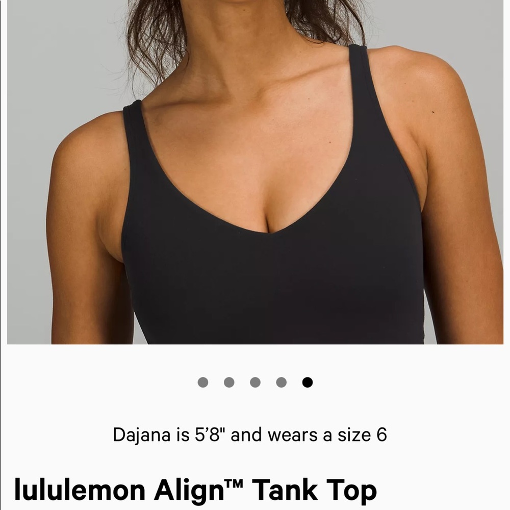 LULULEMON BLACK ALIGN CROPPED TANK